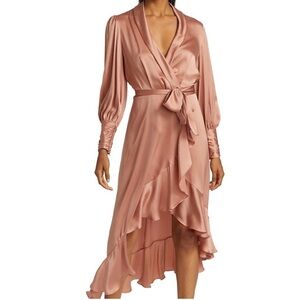 ZIMMERMANN BLUSH SILK WRAP MIDI SZ AU 2 (US 6) PRISTINE CONDITION